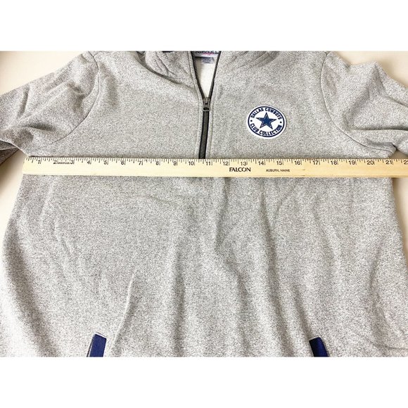 Dallas Cowboys Her Style Women's Large Club Collection 1/4 zip Grey Pullover EUC - Picture 5 of 7